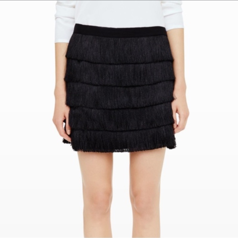Stella McCartney- NWT Black Layered Fringe Trish Mini Skirt